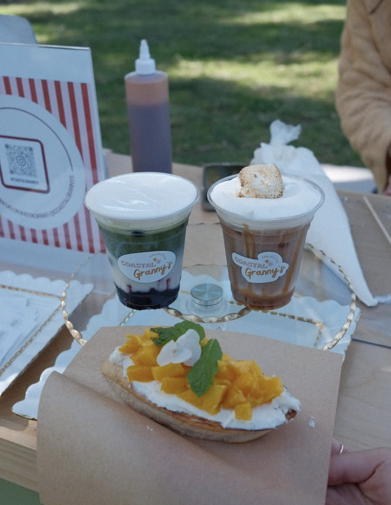 Coastal Granny's drinks and food spread